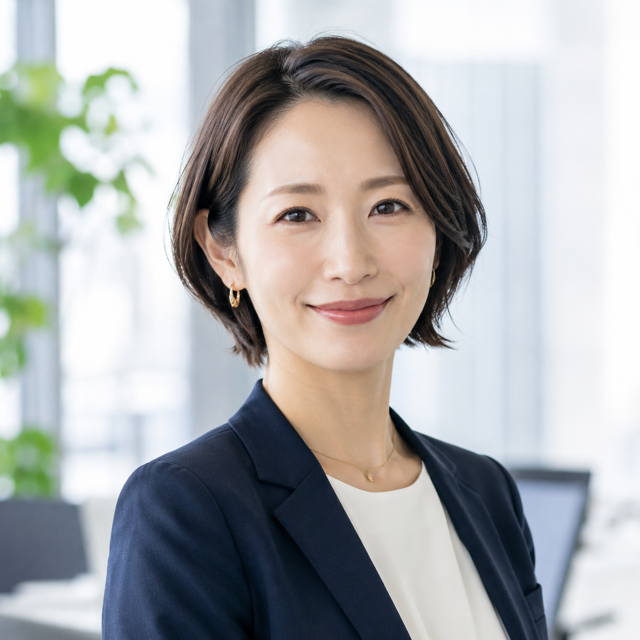 導入企業の声として掲載する女性代表のイメージ