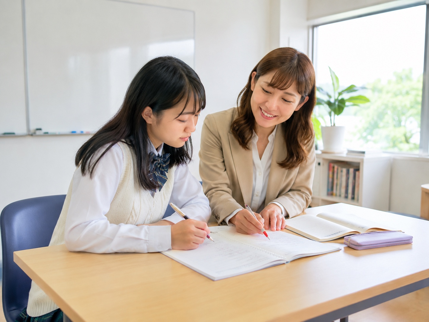 無料体験レッスンで先生との相性を確認しているイメージ