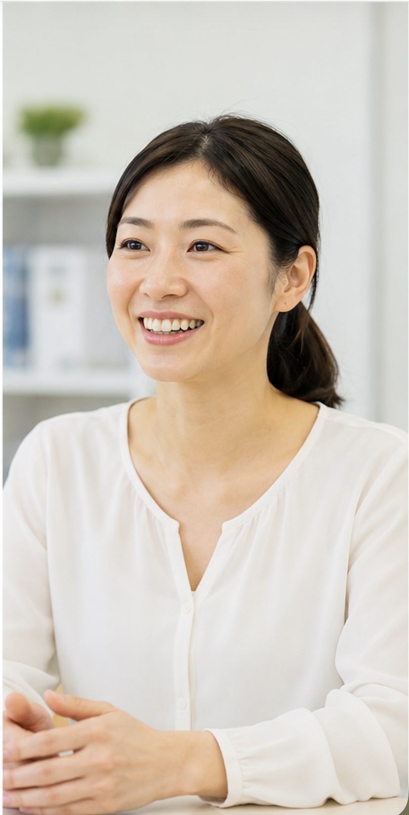 中学生の保護者の声として掲載する女性のイメージ