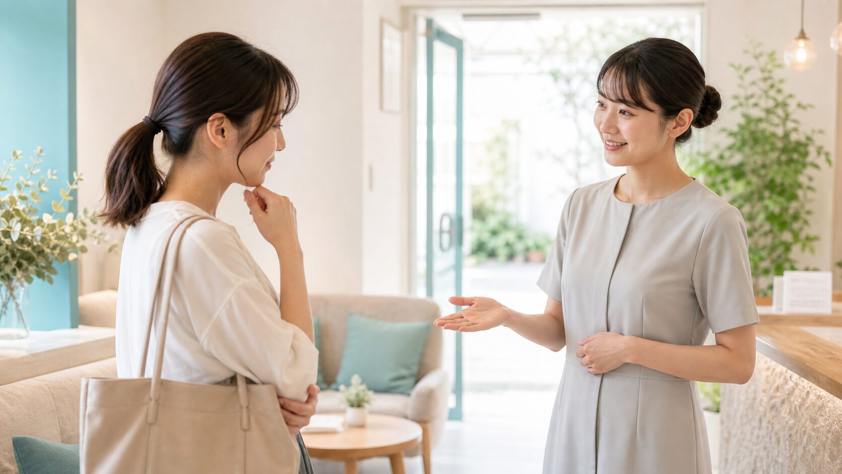 登録後に不安な人を受け止め、次の小さな行動をやさしく案内する担当者の説明画像