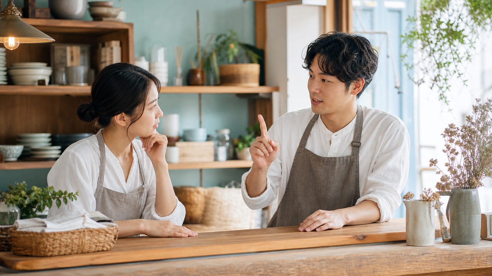 LINE返信で毎回考え込む担当者が、最初の一言を一つに絞る相談場面の説明画像
