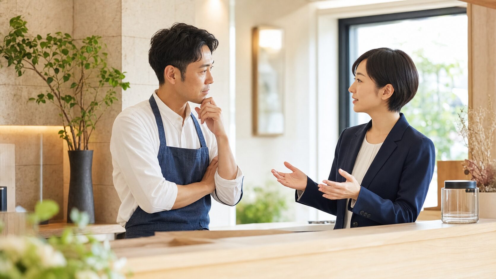 復元前に問い合わせや予約を守れるか、担当者と相談して確認する説明画像